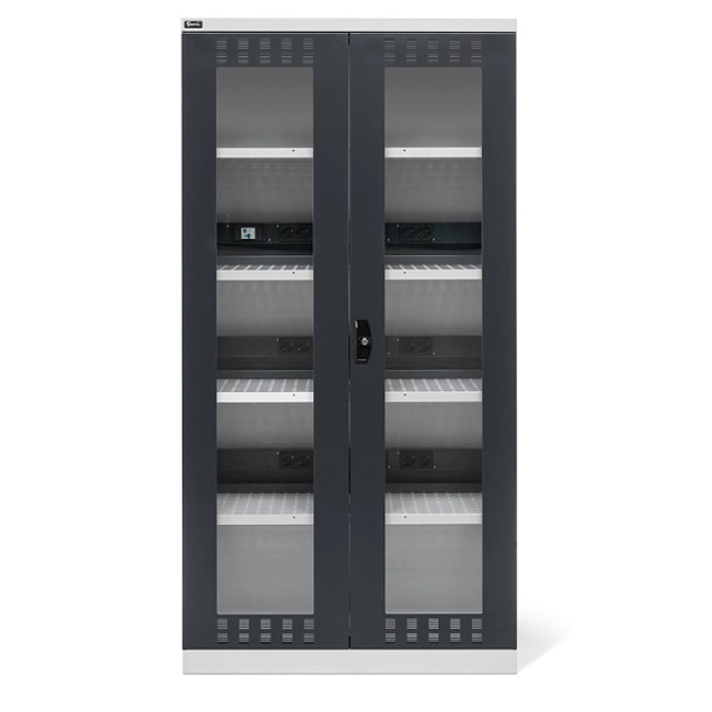 Vendita online Armadio con porte battenti in policarbonato ripiani e prese mm.1023X555X2000H (RIF.1400)